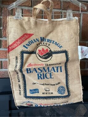 Burlap up-cycled bag